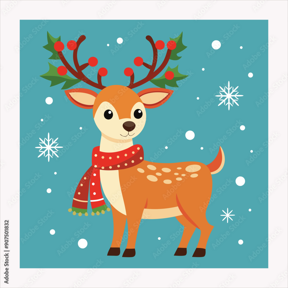 Christmas deer vector illustration Christmas deer vector illustration