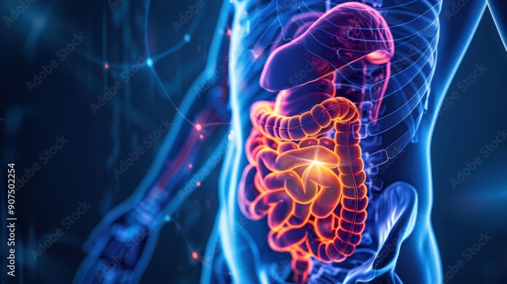 Anatomy of human body with digestive system,Human body internal organs anatomy,human digestive system and body with stethoscope,. 3d illustration. Anatomy of human body with digestive system,Human body internal organs anatomy,human digestive system and body with stethoscope,. 3d illustration.