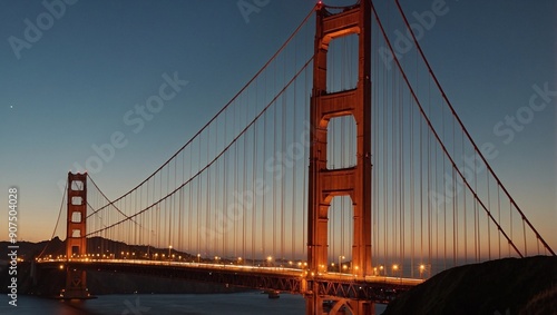 golden gate bridge at night