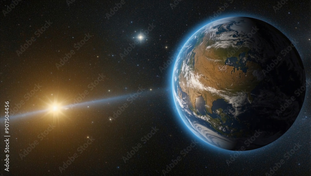 Obraz premium earth and sun