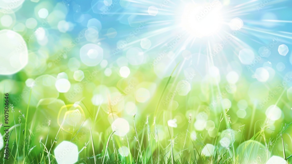 Obraz premium Sunlit Green Field