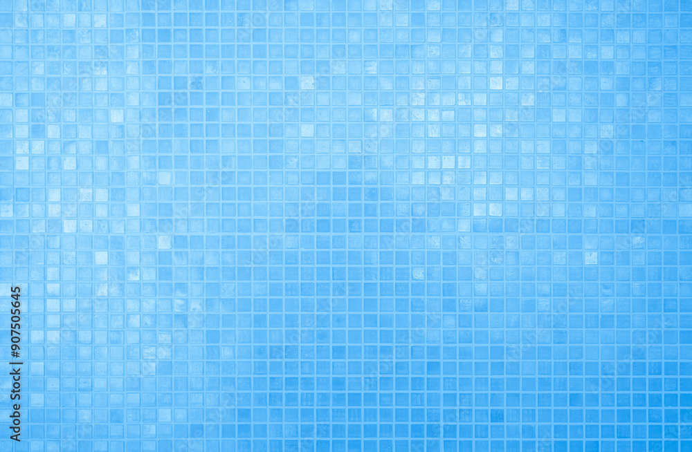 Blue light ceramic wall chequered and floor tiles mosaic background in bathroom. Design pattern geometric with grid wallpaper texture decoration pool. Simple seamless abstract surface clean. Blue light ceramic wall chequered and floor tiles mosaic background in bathroom. Design pattern geometric with grid wallpaper texture decoration pool. Simple seamless abstract surface clean.