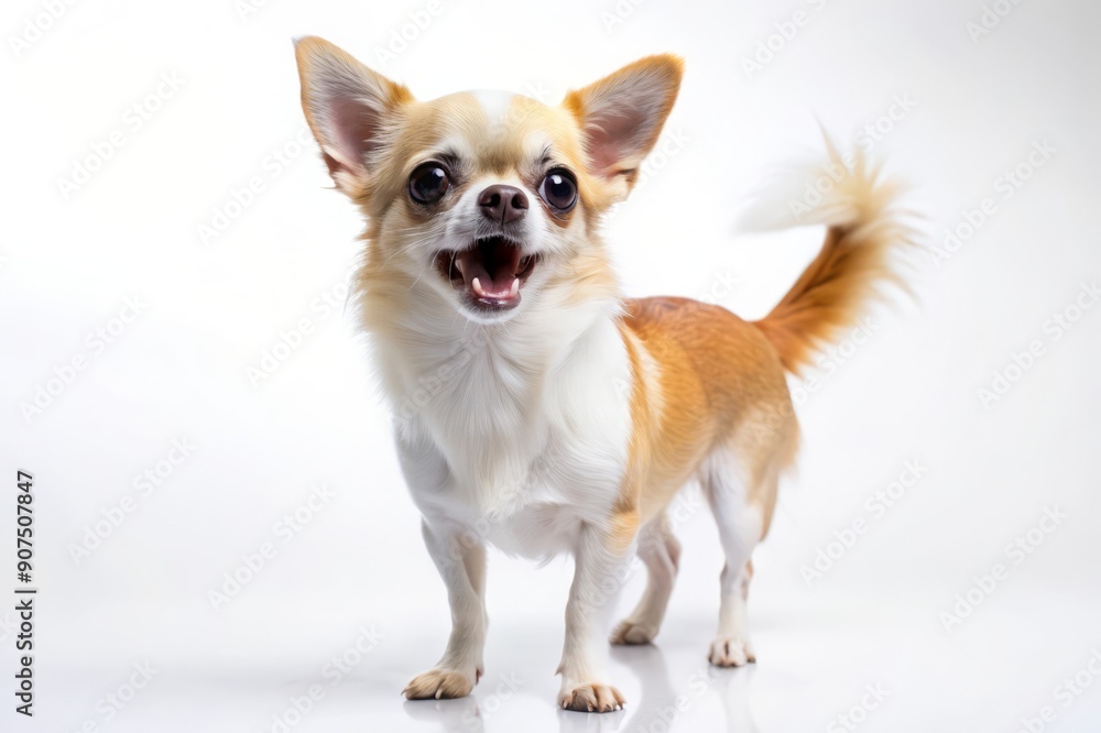 Adorable Chihuahua Puppy with Open Mouth and Big Eyes. Adorable Chihuahua Puppy with Open Mouth and Big Eyes.