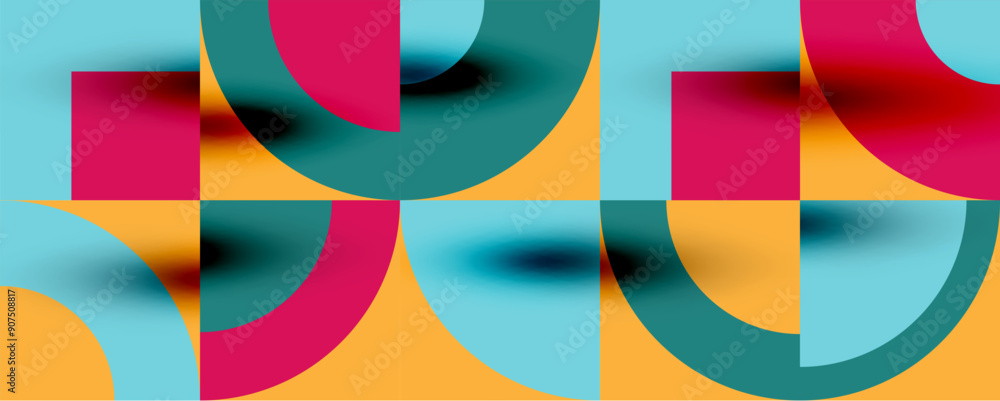 Neo memphis geometric pattern with circles, squares. Pop art abstract background for covers, banners, flyers and posters and other templates Neo memphis geometric pattern with circles, squares. Pop art abstract background for covers, banners, flyers and posters and other templates