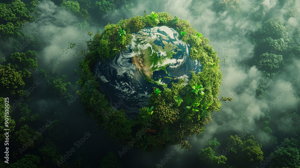 Earth is a beautiful planet covered in green plants and inhabited by ...