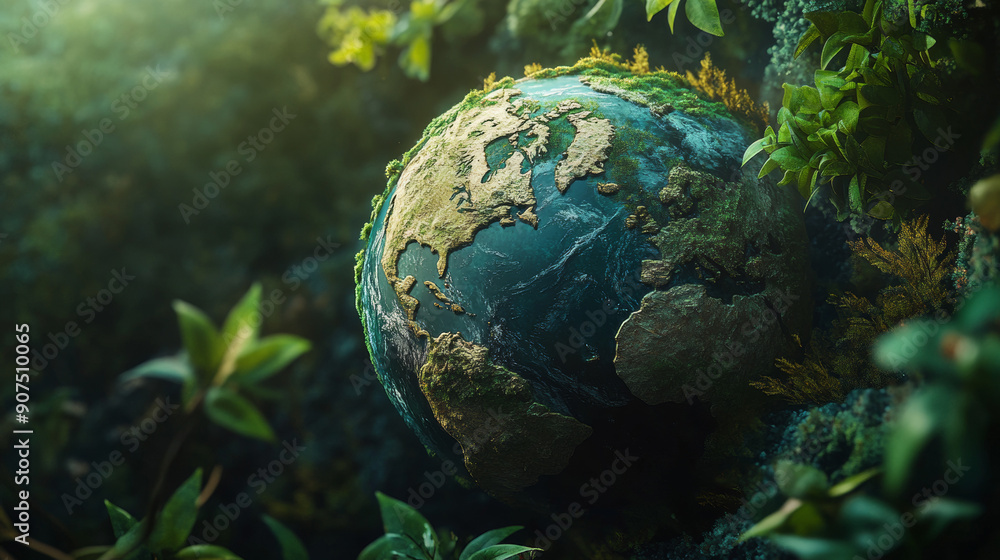 Earth is a beautiful planet covered in green plants and inhabited by ...
