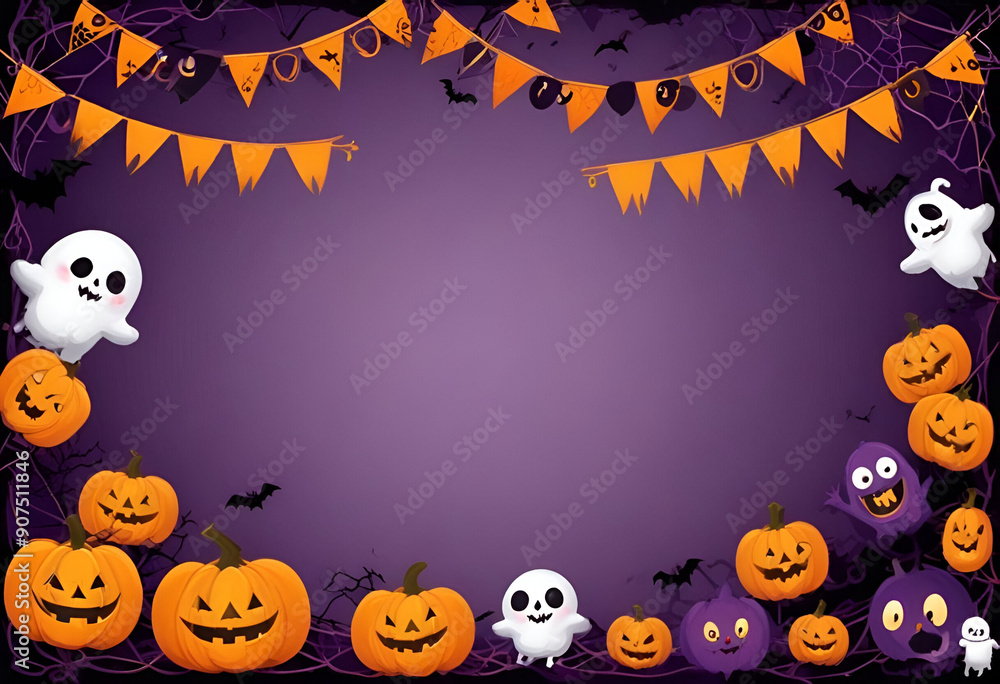 Halloween party border Halloween party border