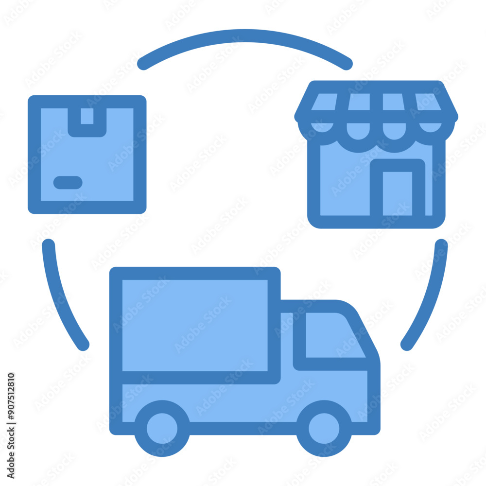 Fototapeta premium Distribution Channels Icon Element For Design