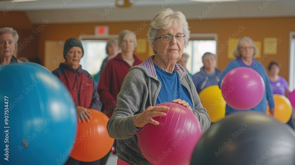 Seniors attending a fitness class, staying active and healthy, demonstrating how financial security supports overall well-being Seniors attending a fitness class, staying active and healthy, demonstrating how financial security supports overall well-being