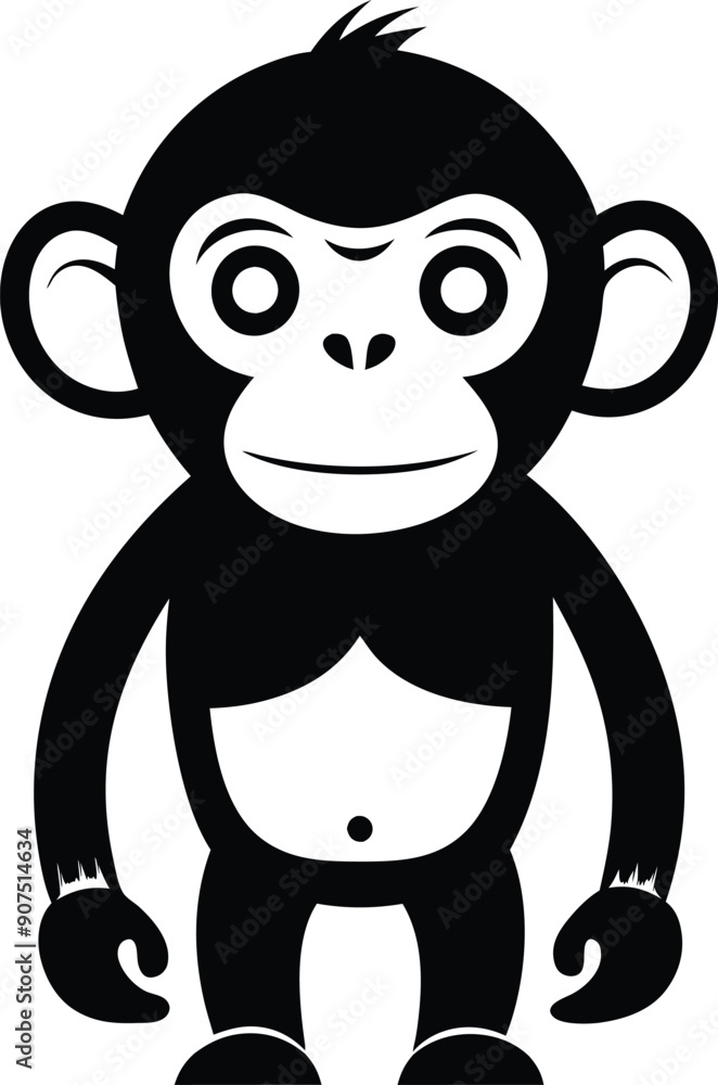 Fototapeta premium A black and white monkey 