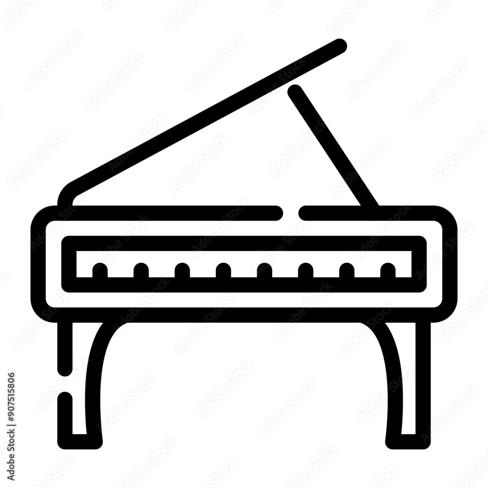 piano Line Icon piano Line Icon