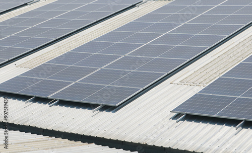 Solar rooftop system for building energy saving.