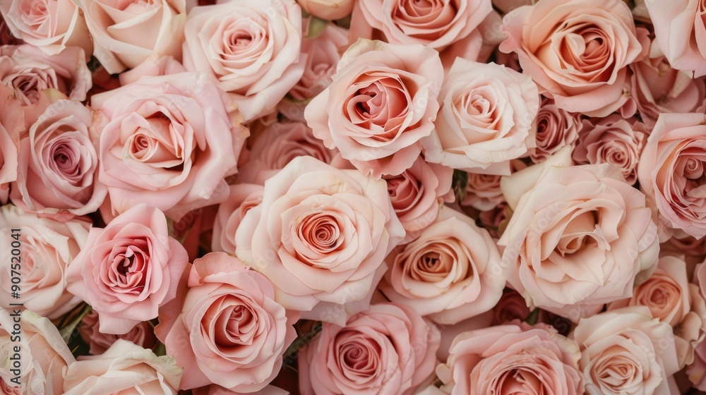 A close-up view of a bouquet of delicate peach roses, their petals unfurling in a beautiful display of nature's artistry A close-up view of a bouquet of delicate peach roses, their petals unfurling in a beautiful display of nature's artistry