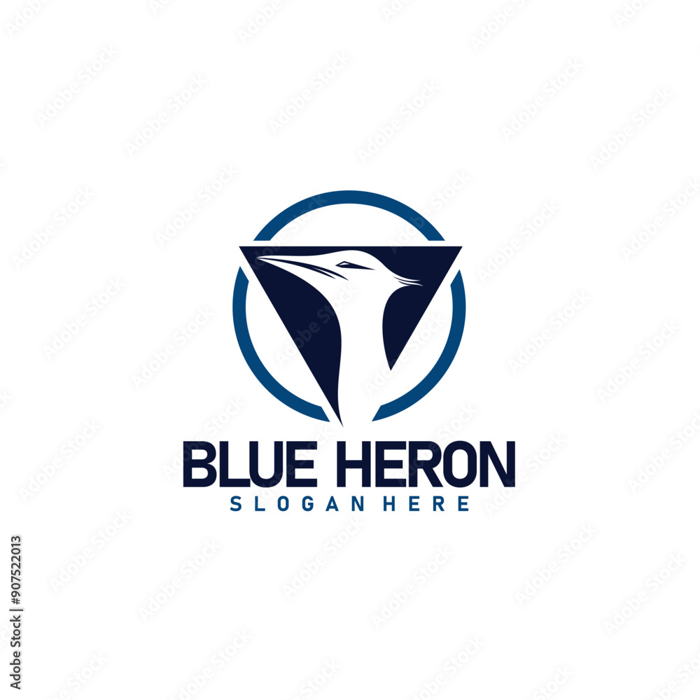 blue heron head illustration design logo concept vector suitable for your bussines company sticker etc blue heron head illustration design logo concept vector suitable for your bussines company sticker etc