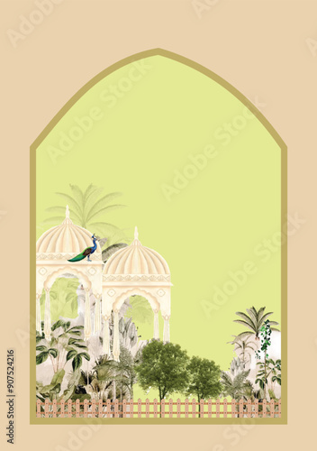 A beautiful composed seamless floral design pattern for digital print