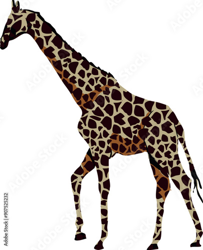 jirafa dibujo, giraffes, giraffe cartoon clipart isolated on transparent background