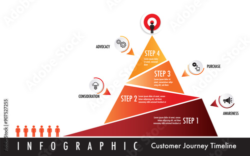 custom journey step mountain Infographic template digital marketing