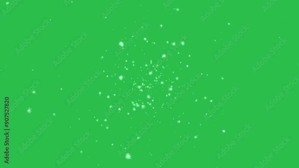 Magical glitter particles on green screen background motion graphics effects. Magical glitter particles on green screen background motion graphics effects.