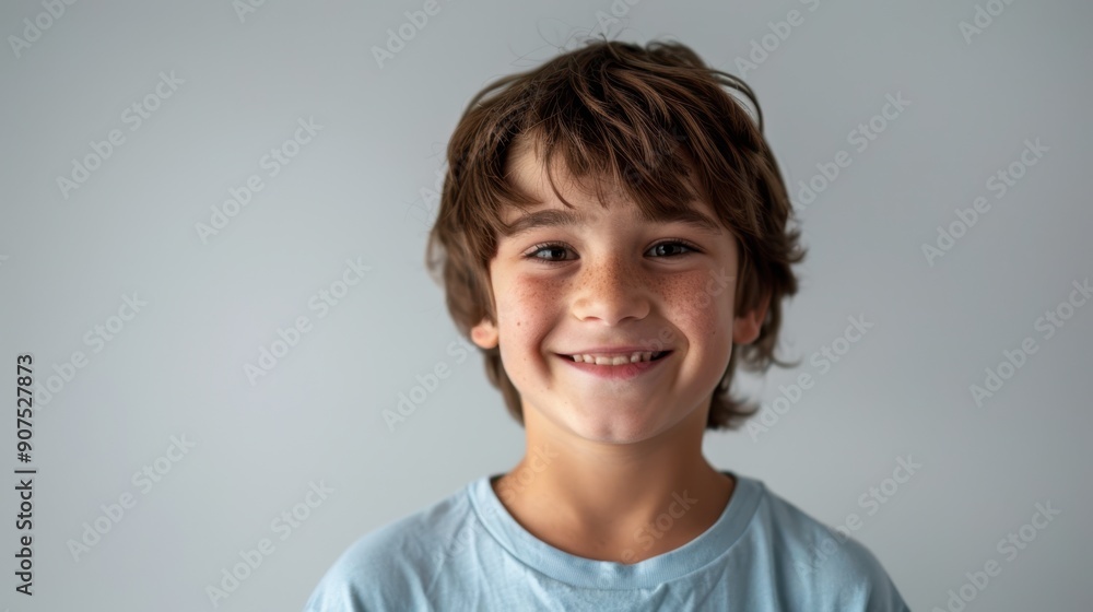 The smiling young boy The smiling young boy