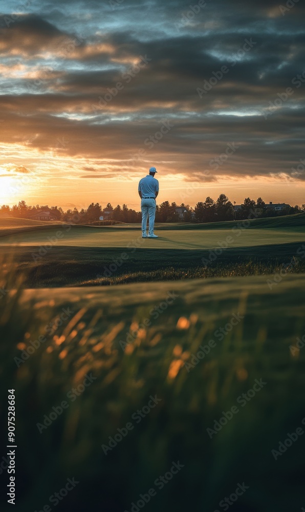 Fototapeta premium Professional golf player, outdoor, golf resort