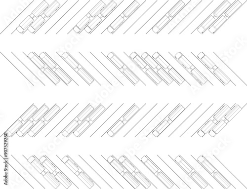 3D illustration of parking and carport