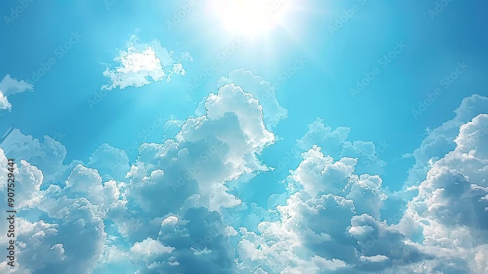 Bright Sky with Puffy Clouds Bright Sky with Puffy Clouds