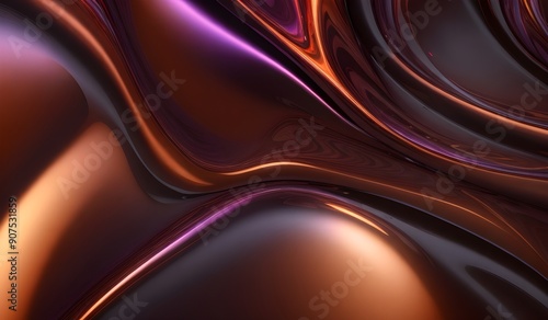 Holographic background with dark brown purple. Iridescent holographic foil, metallic texture, ultraviolet wavy wallpaper, fluid ripples, liquid metal surface, esoteric aura spectrum.