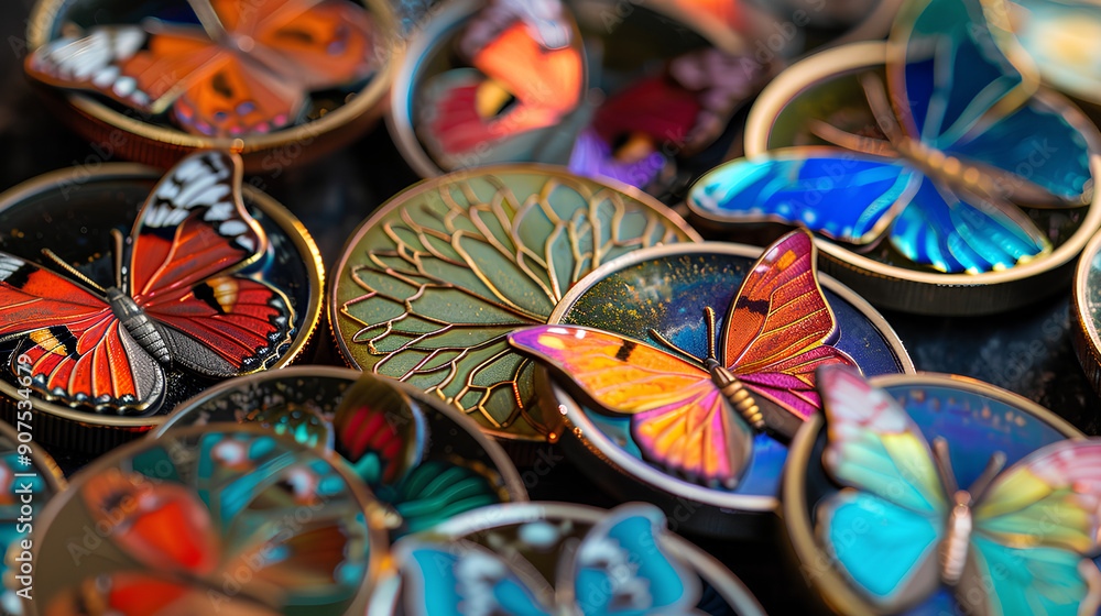 coin with butterfly logo coin with butterfly logo