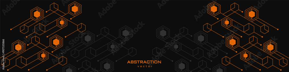 Background from cubes and lines. Linear geometric drawing. Abstraction, Vector illustration. Background from cubes and lines. Linear geometric drawing. Abstraction, Vector illustration.