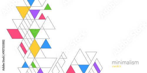  Linear geometric drawing.Background from cubes and lines. Abstraction,Vector illustration.	