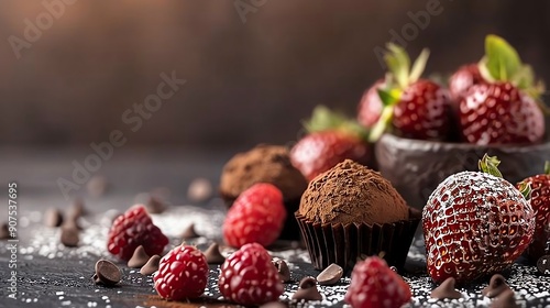 Vegan Chocolate Desserts Indulgent vegan chocolate desserts like chocolate truffles photo