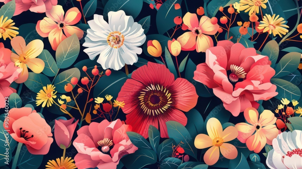 Celebrate the diversity of floral vectors that feature flowers from ...