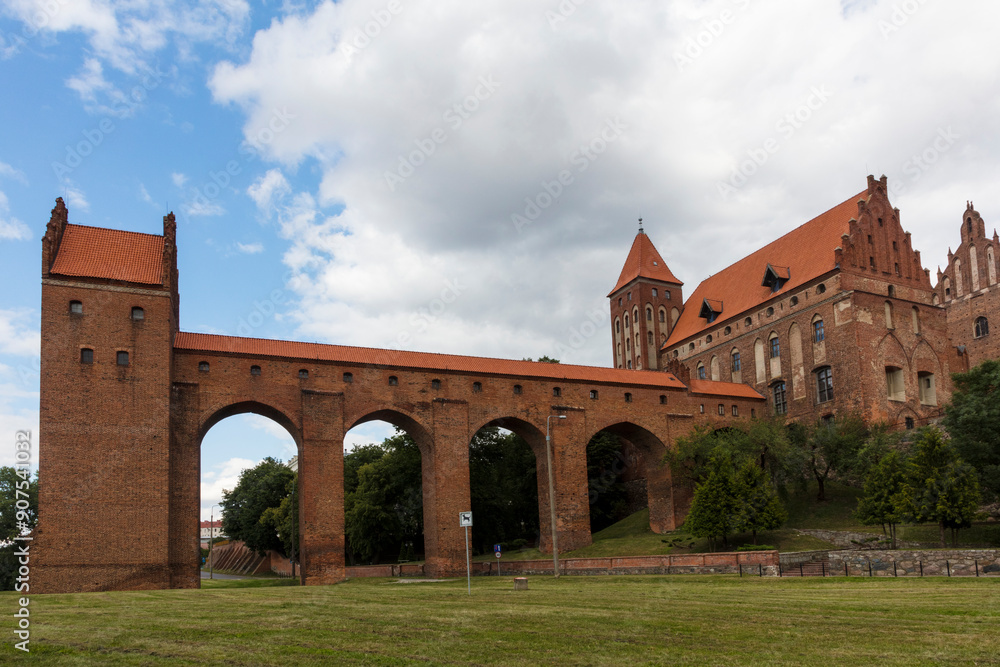 Poland Kwidzyn castle view on a sunny autumn day Poland Kwidzyn castle view on a sunny autumn day