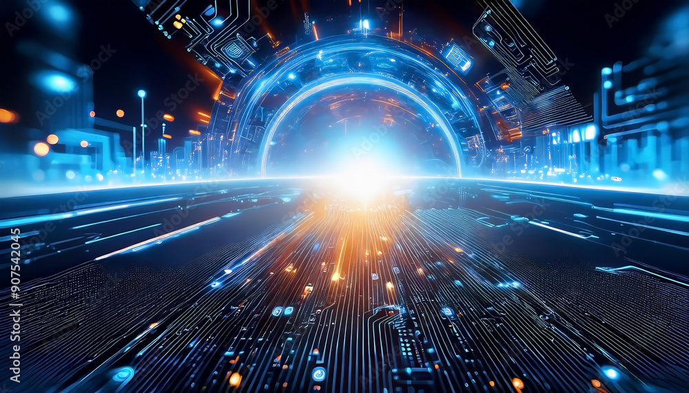 © Loliruri - Abstract technology communication concept background