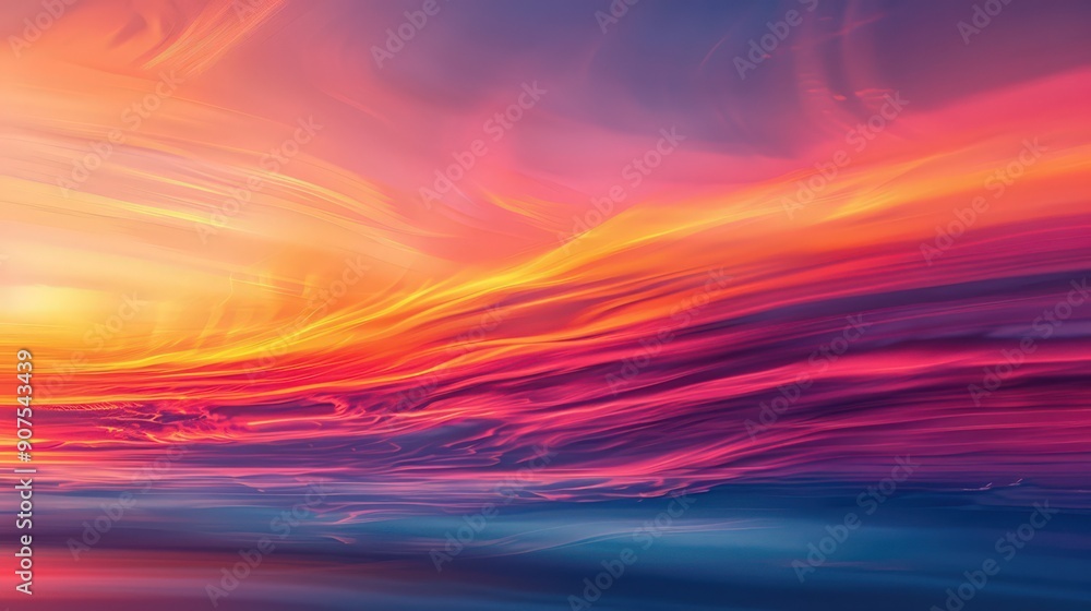 Focus on the layers of colors during sunset, from deep oranges and reds to soft purples and blues, blending seamlessly in the sky Focus on the layers of colors during sunset, from deep oranges and reds to soft purples and blues, blending seamlessly in the sky