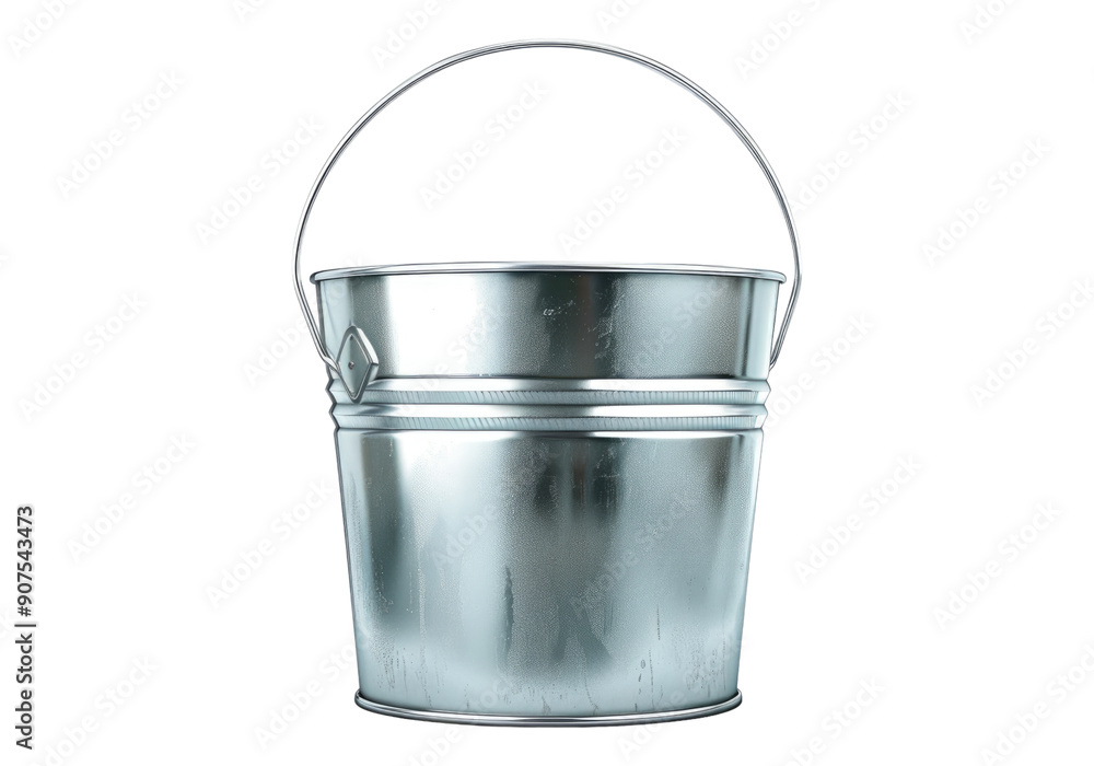 Metal bucket isolated on transparent background. Metal bucket isolated on transparent background.