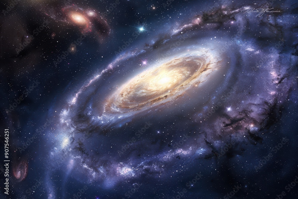 A Spiral Galaxy in the Vastness of Space A Spiral Galaxy in the Vastness of Space