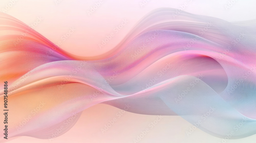 Abstract vector background with flowing wavy lines and a soft color palette Abstract vector background with flowing wavy lines and a soft color palette