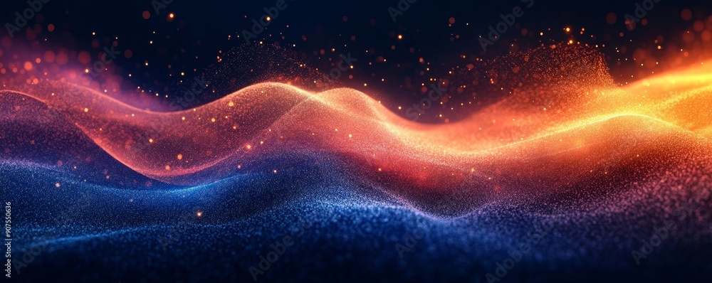 Grainy gradient background, dark blue orange red abstract color wave black backdrop, noisy texture banner header poster design, Generative AI Grainy gradient background, dark blue orange red abstract color wave black backdrop, noisy texture banner header poster design, Generative AI