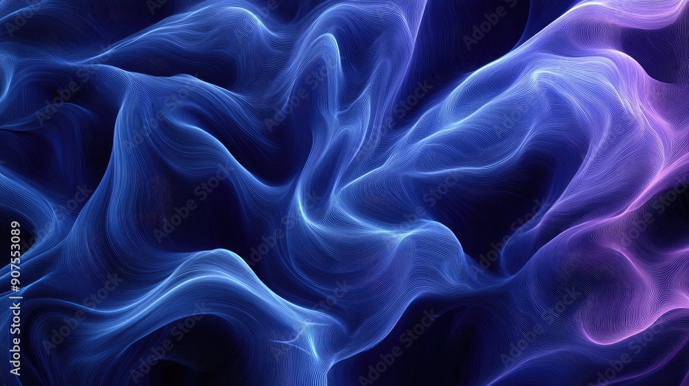 Obraz premium Abstract vector design with intricate wavy lines forming a mesmerizing pattern