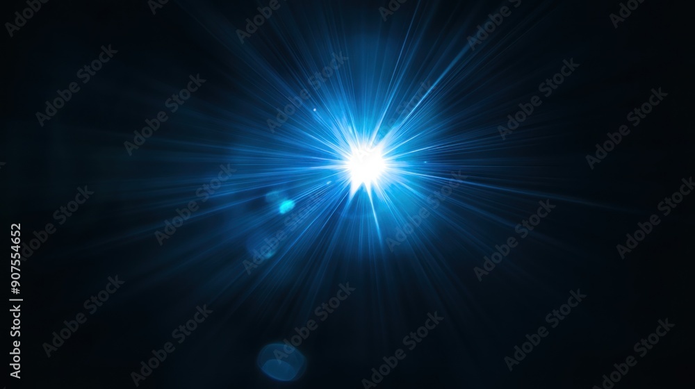 Abstract Blue Light Burst Abstract Blue Light Burst