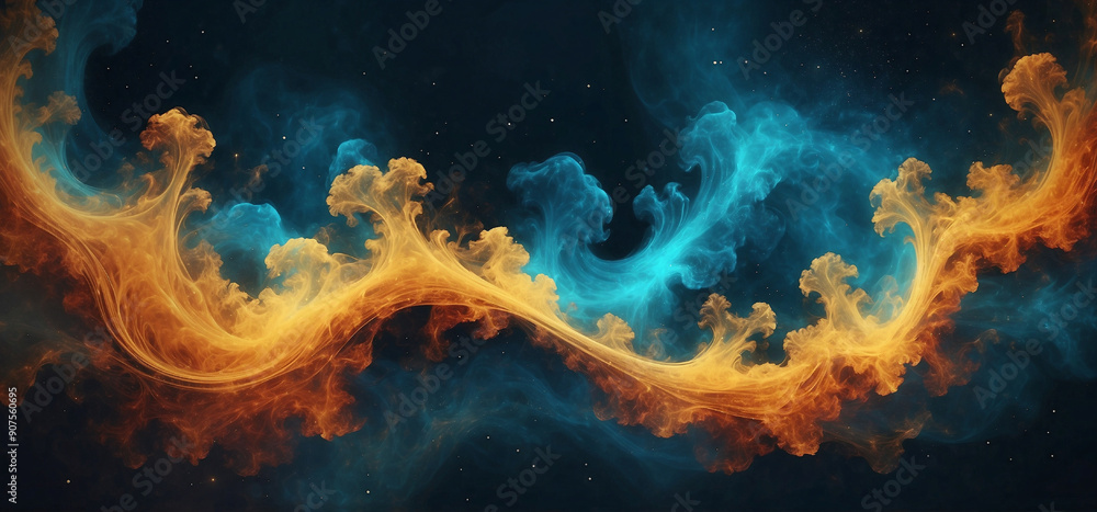 Obraz premium abstract smoke colorful universe background 