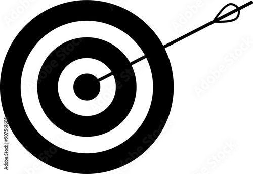 Illustration of an arrow hitting the exact center of the target