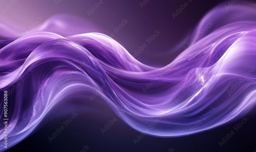 Waves in Purple Colors, Generative AI Waves in Purple Colors, Generative AI