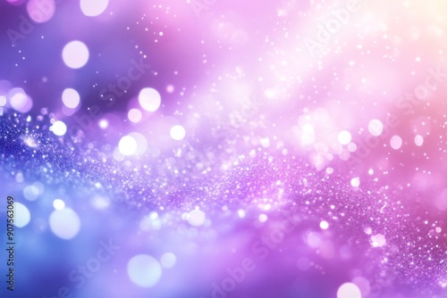 Abstract blurred background with white and pastel purple holographic lights.