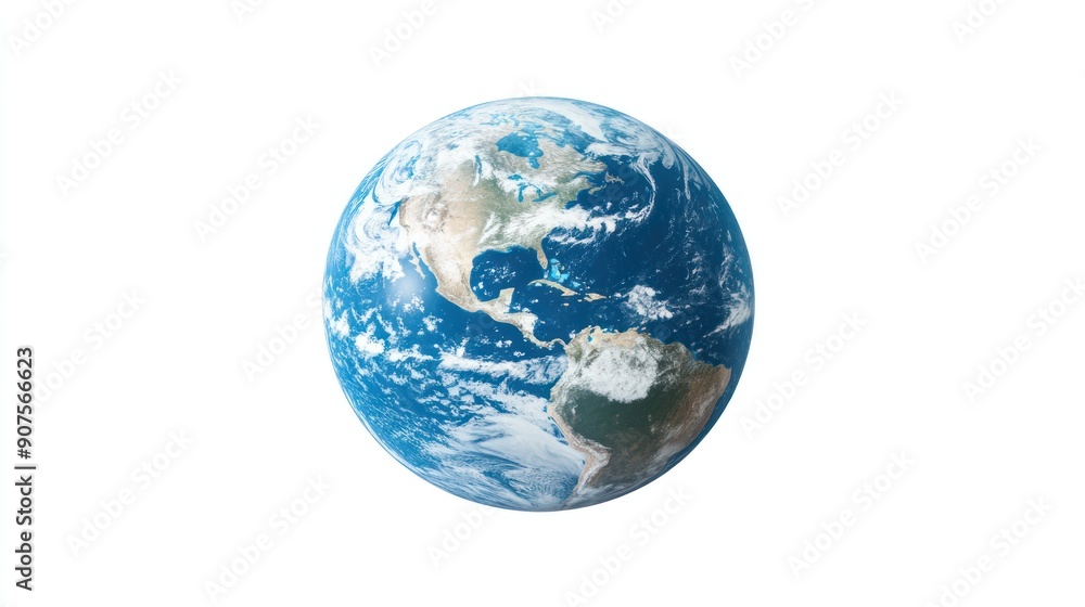 Earth Globe on White Background Earth Globe on White Background