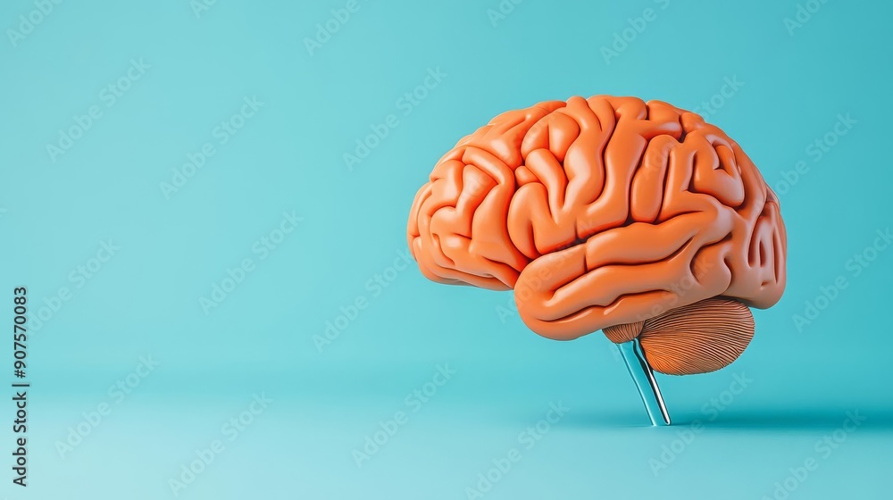 Brain functions, regions with distinct roles, 3D Style illustration Brain functions, regions with distinct roles, 3D Style illustration