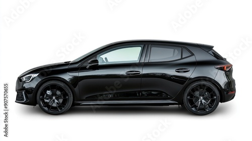 Obraz na płótnie Black Car Side View