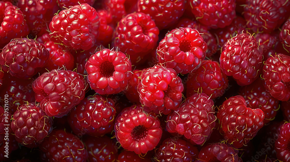 close-up a pile of raspberries background close-up a pile of raspberries background