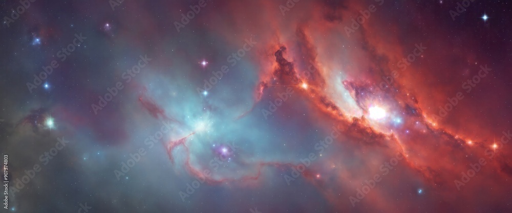 Nebula in deep space with stars Nebula in deep space with stars